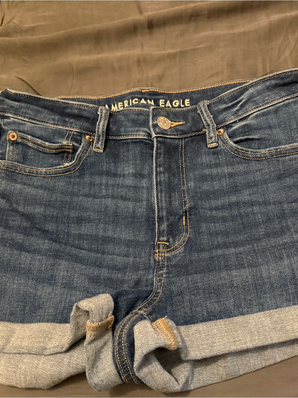 American Eagle Outfitters Women's Dark Indigo Boyfriend Jeans Shorts
